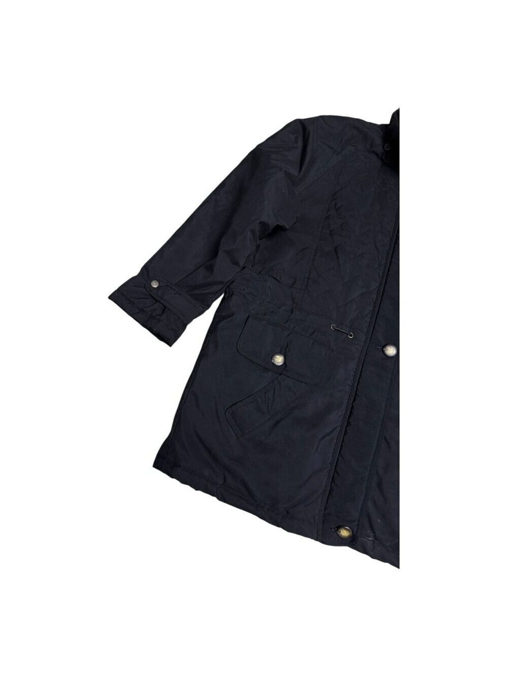 ALBERT NIPON Vintage 90s Luxury Designer Black Quilted Winter Coat Womens Large - Picture 6 of 6